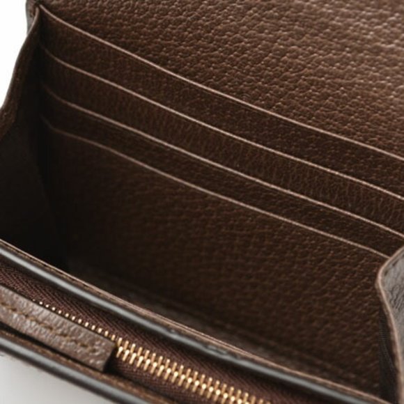 Gucci Wallet Bi-fold GUCCI Folding Beige Brown 598662 96IWG 8745 Ophidia GG S... - Picture 7 of 12